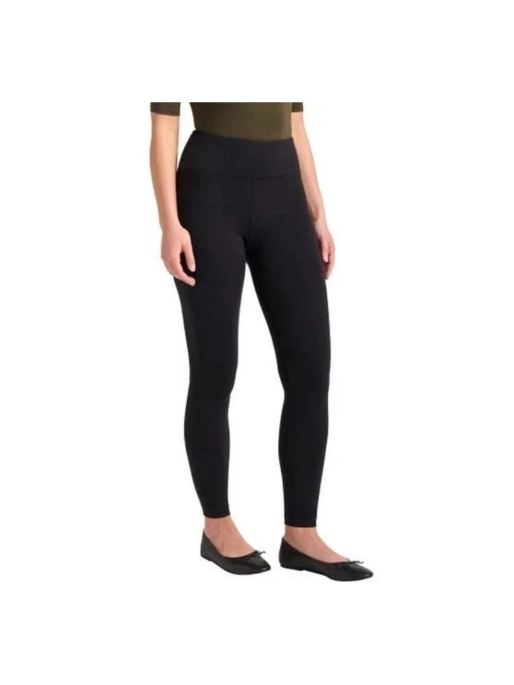Matty M Black High-Waisted Stretch Leggings XS
